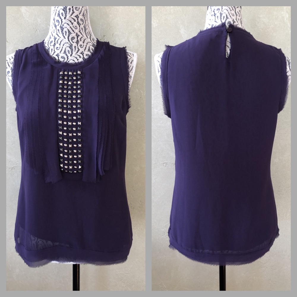 Michael Kors Gorgeous Purple Tank Top Size 4
